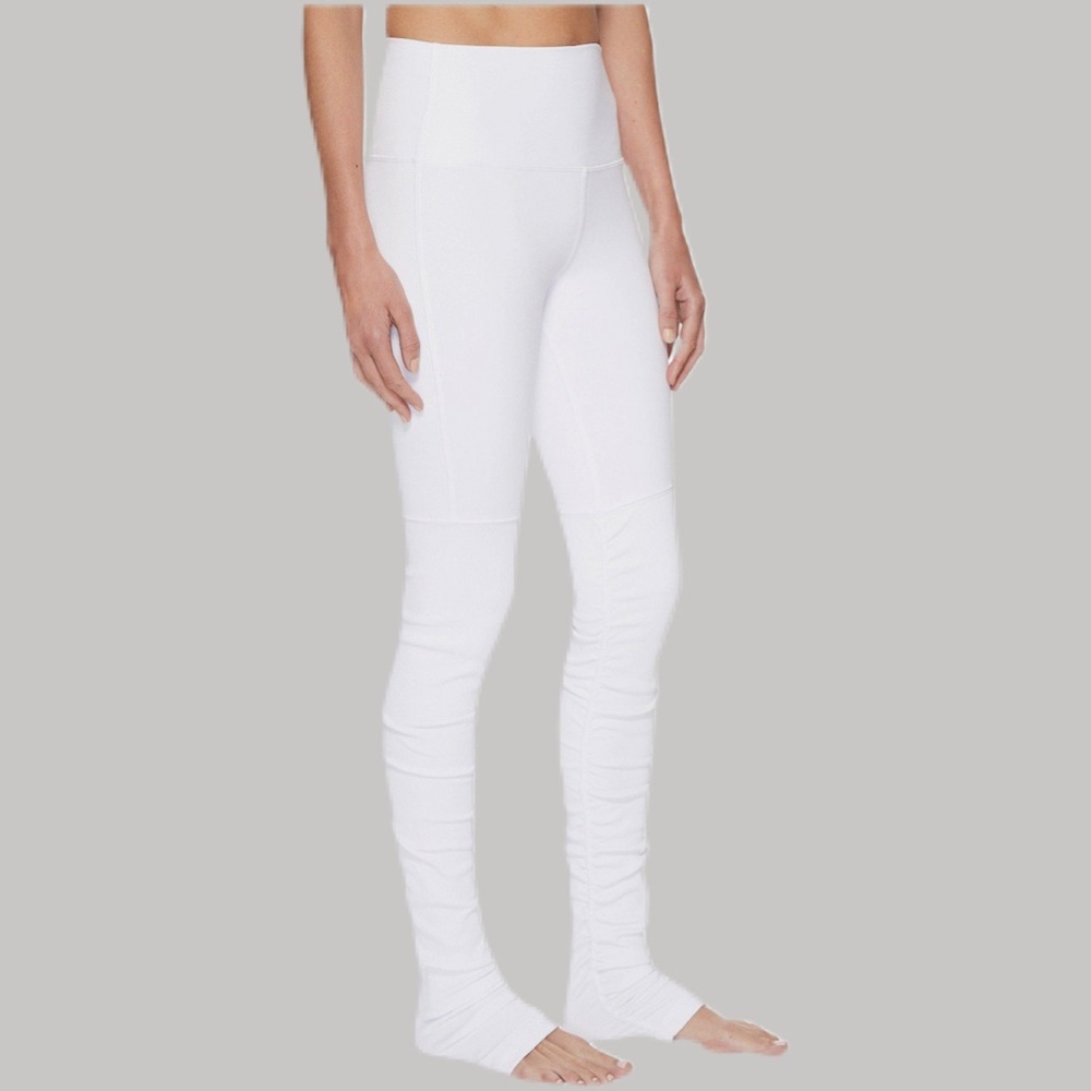 ALO YOGA White High Waisted Goddess Leggings